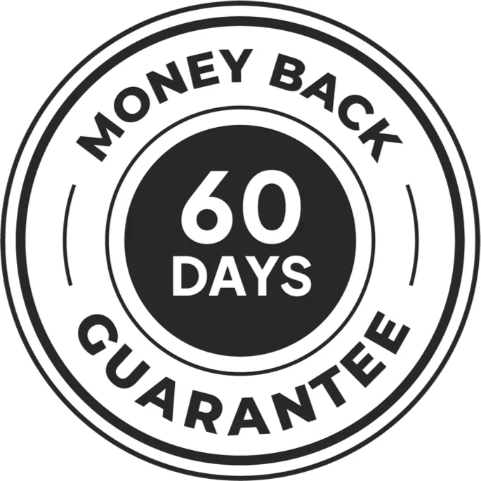 Quiet Nerves 60-day money-back guarantee badge